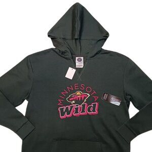 Minnesota Wild Womens Size Large Hoodie Green Long Sleeve Hooded NHL Hockey